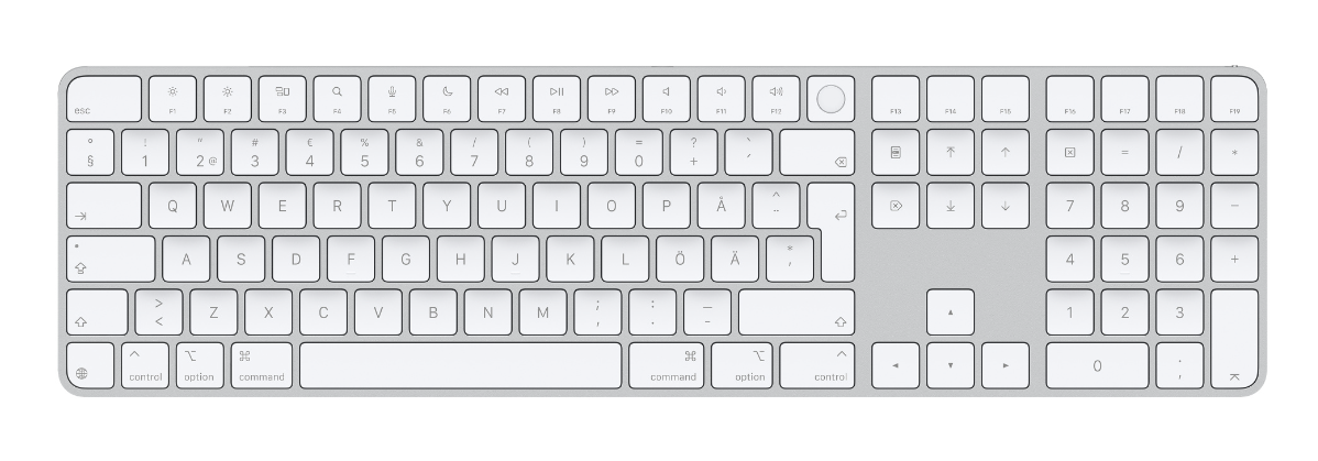 Apple Magic Keyboard med Touch ID och numerisk del, vit, bild 4