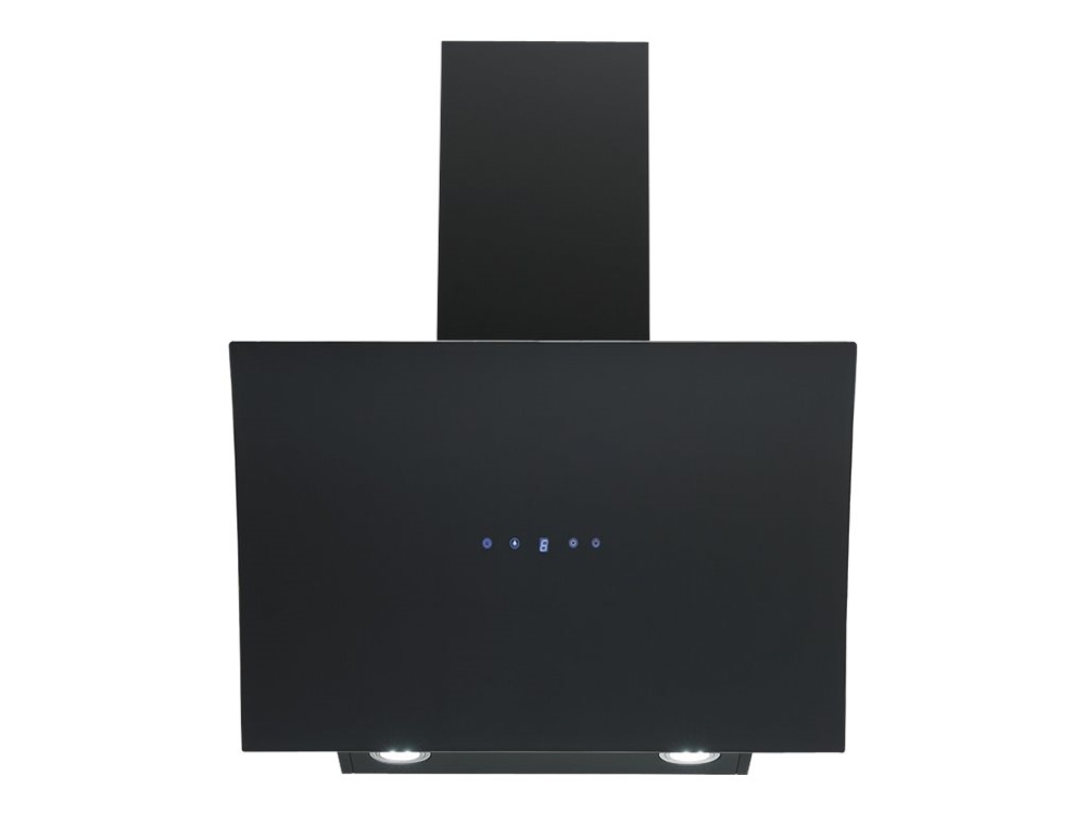 respekta Alia CH55060SA++ - Kåpa - vinklad skorsten - bredd: 60 cm - djup: 40.2 cm - utsug och återcirkulering (-) - svart