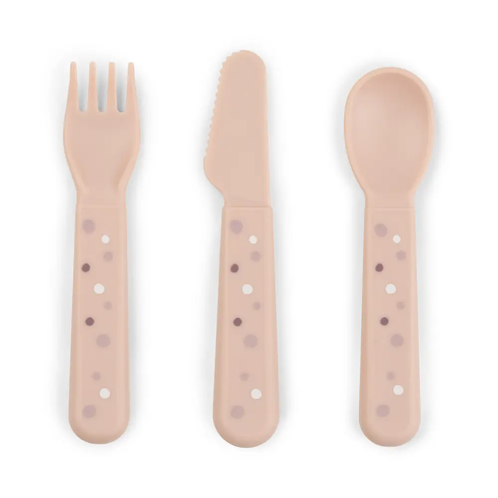 Done by Deer - Foodie cutlery set - Happy dots Powder - 12 x 2 x 1 cm