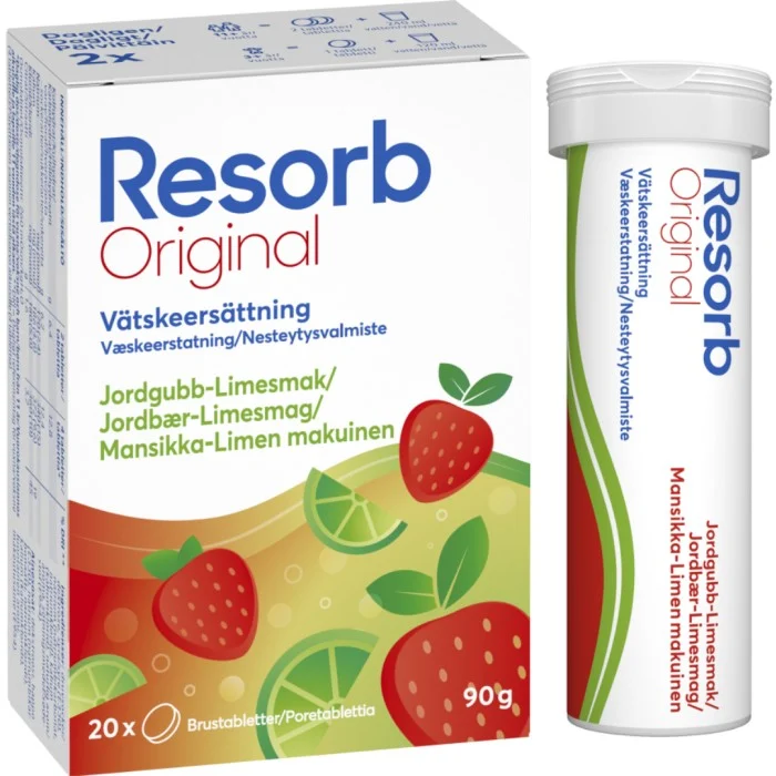 Resorb Original Strawberry/Lime, 20 st