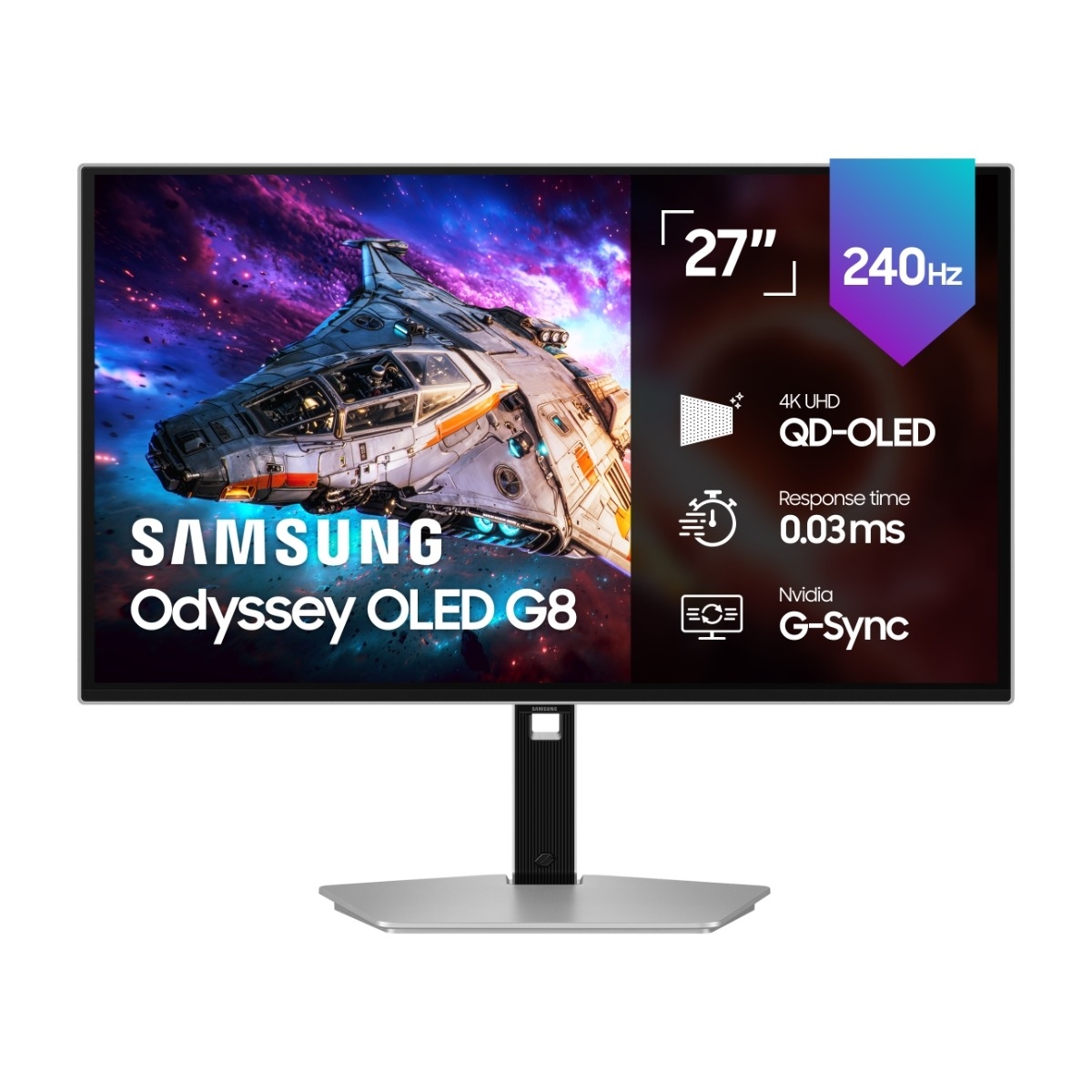 Samsung Odyssey G8 G80SH 27" 4K-gamingskärm, bild 4