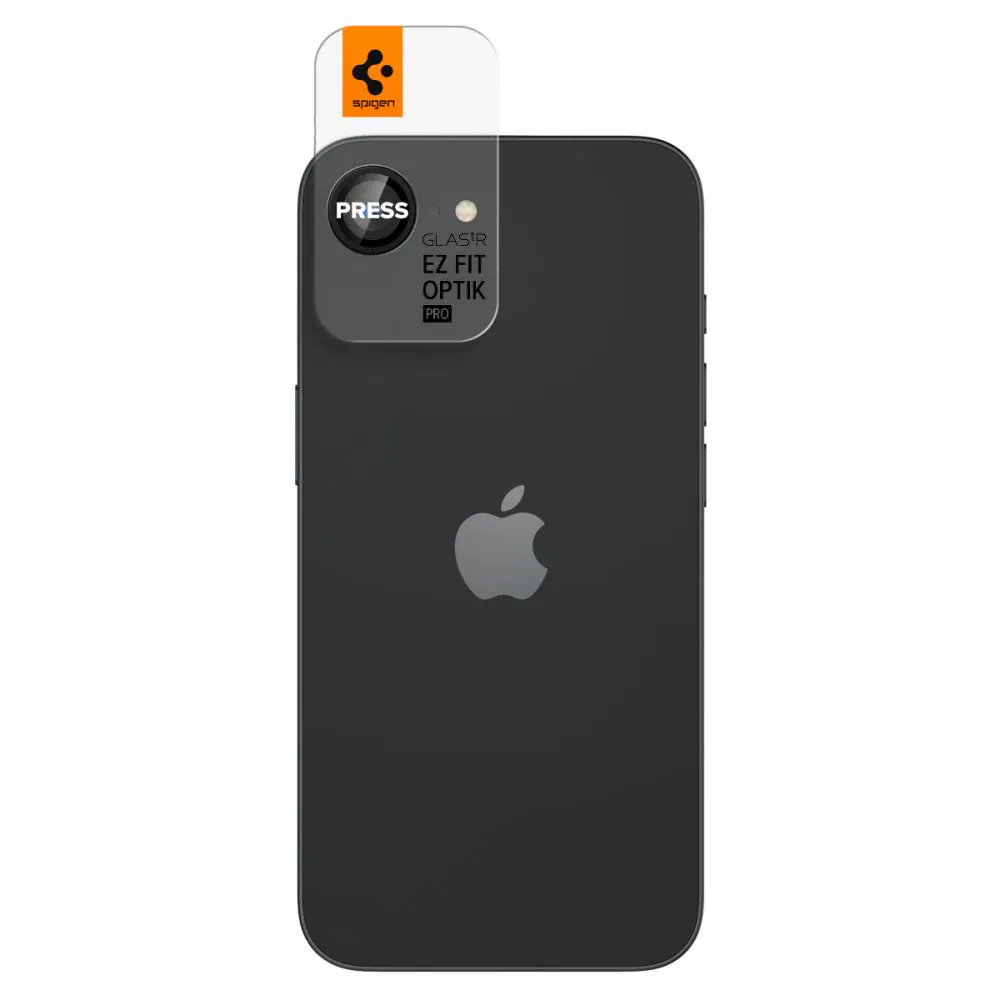 Spigen Optik Pro GLAS.TR "Ez Fit" kameraskydd 2-pack för iPhone 16e - Svart, bild 2