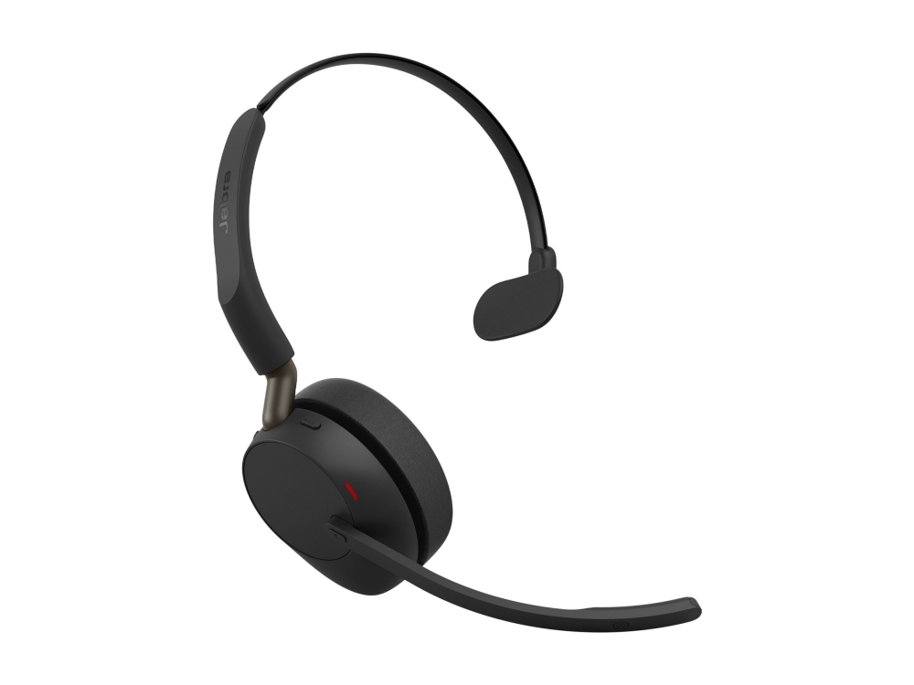 Jabra Evolve3 65 UC - Headset - på örat - Bluetooth - trådlös, kabelansluten - aktiv brusradering - USB-C via Bluetooth-adapter, USB-C - Optimerad för UC