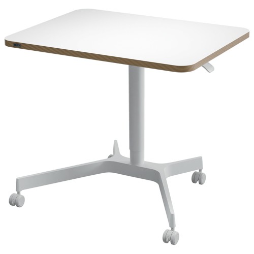 Leitz Ergo Litet mobilt höj- och sänkbart skrivbord, vit, 80 x 60 cm