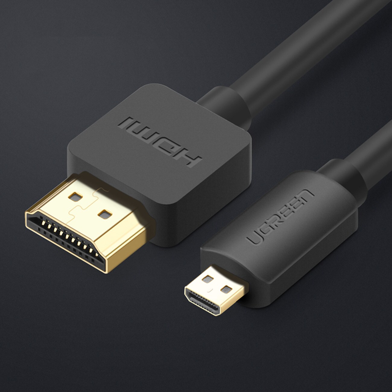 Ugreen Micro HDMI till HDMI-kabel 3 meter svart (HD127), bild 2