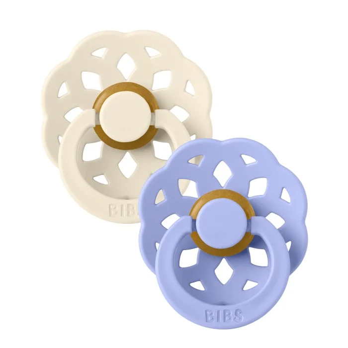 BIBS napp Boheme latex 2-pack 6-18mån, ivory/hush, bild 2
