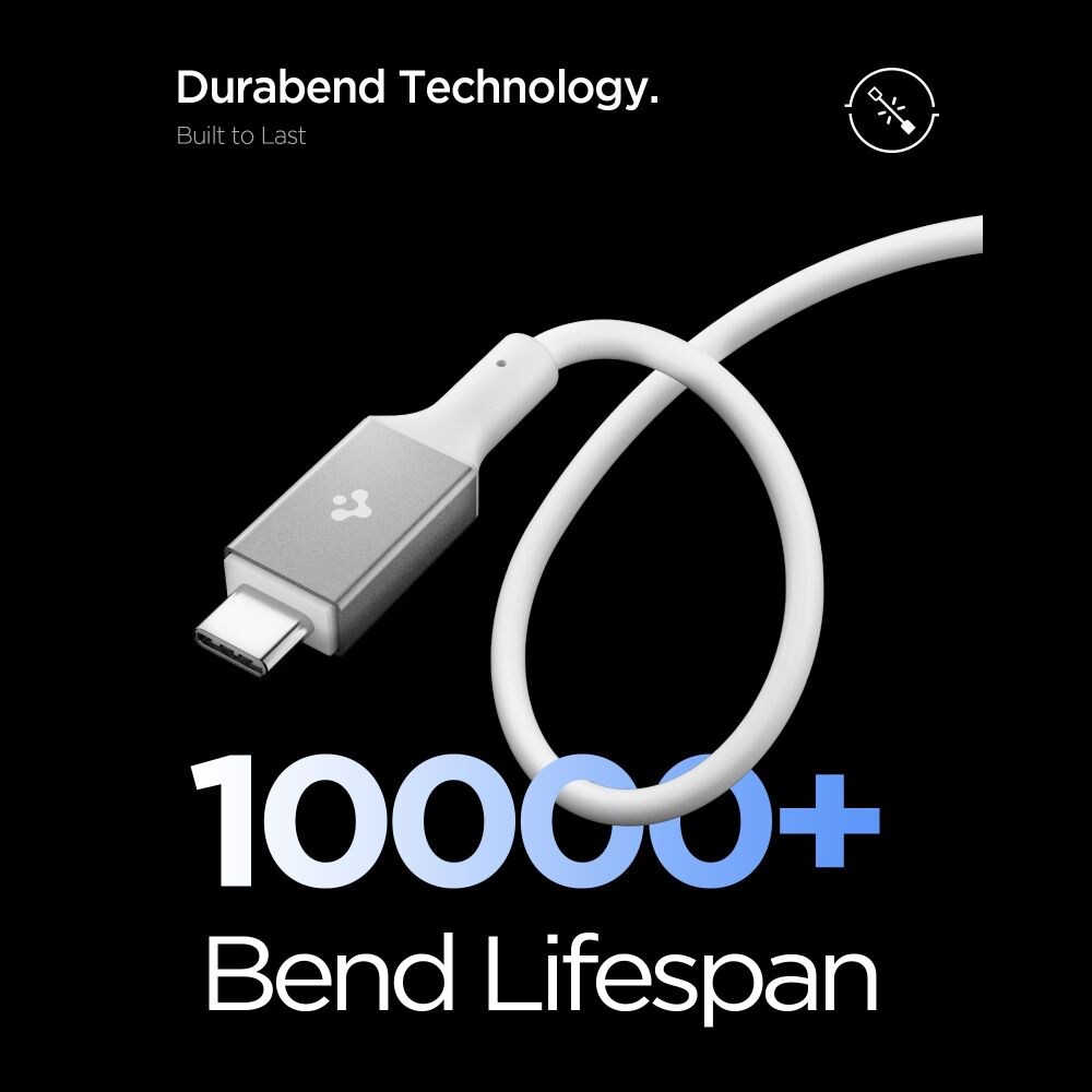 Spigen EB10020CC USB-C-kabel 100 W, 200 cm – vit, bild 5