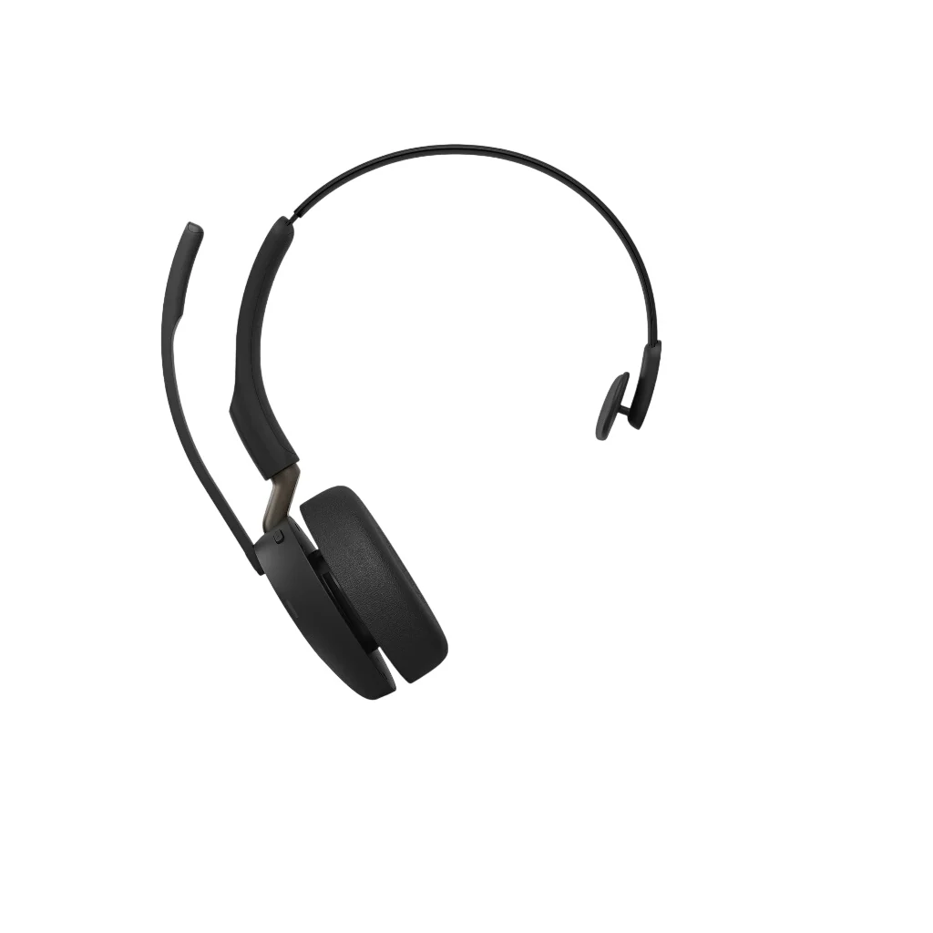 Jabra Evolve3 65 UC - Headset - på örat - Bluetooth - trådlös, kabelansluten - aktiv brusradering - USB-A via Bluetooth-adapter, USB-C - Optimerad för UC