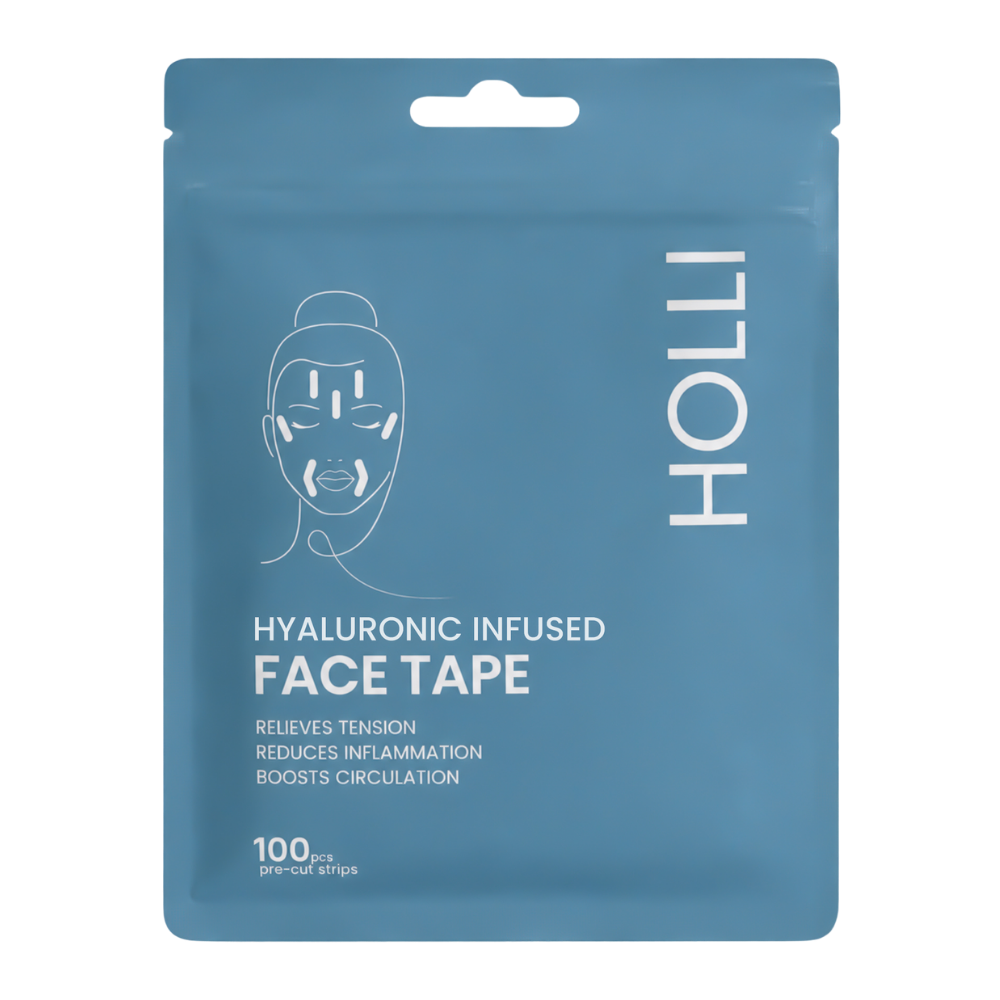 HOLLI Hyaluronic Infused Face Tape Pre-Cut Strips 100 st