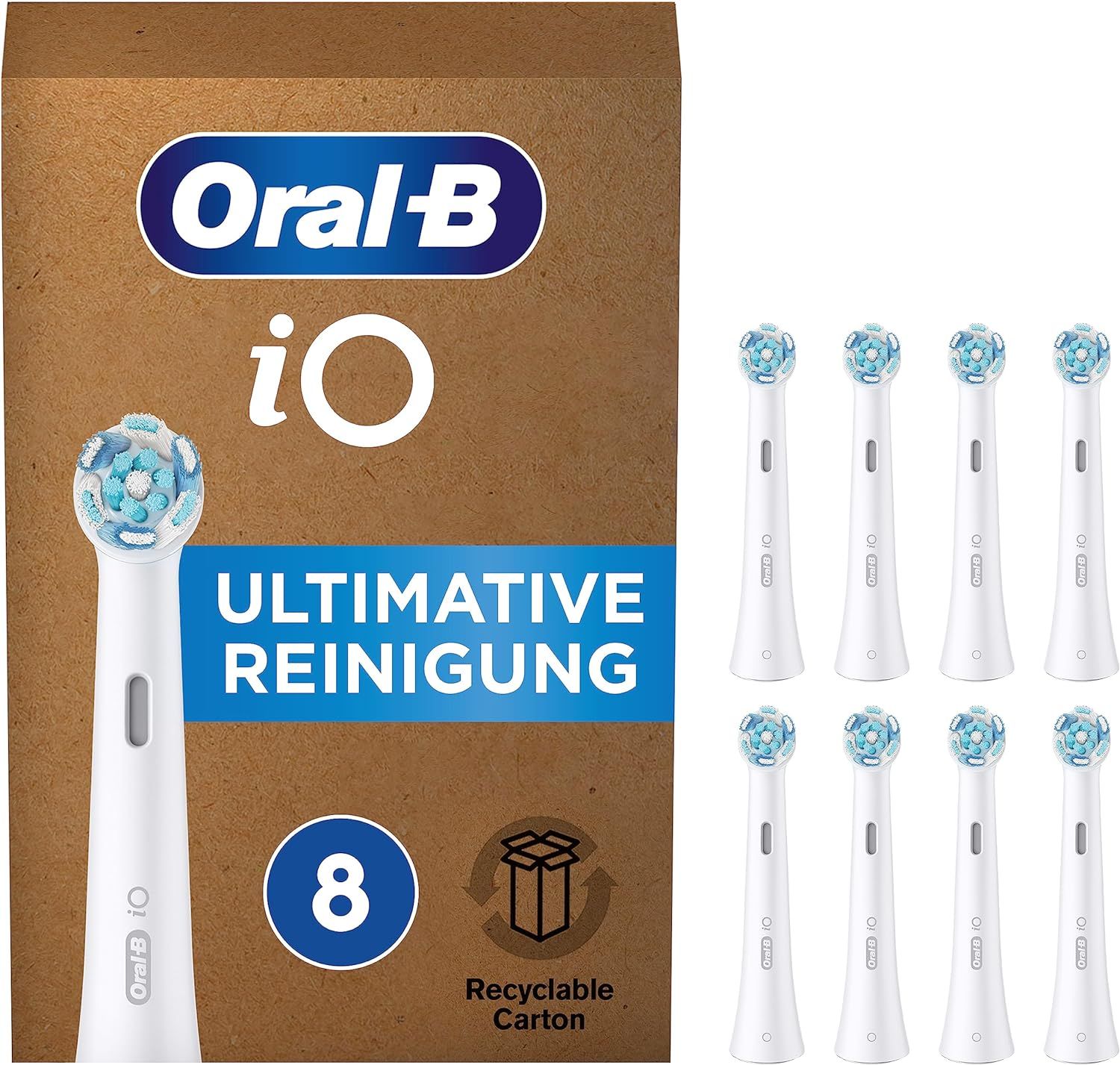 Oral-B iO Series Ultimate Clean Tandborsthuvuden - Vit - 8-pack