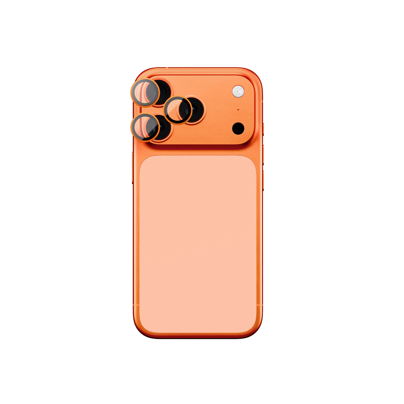 AmazingThing Linsglas för iPhone 17 Pro / Pro Max - med orange ram, bild 3