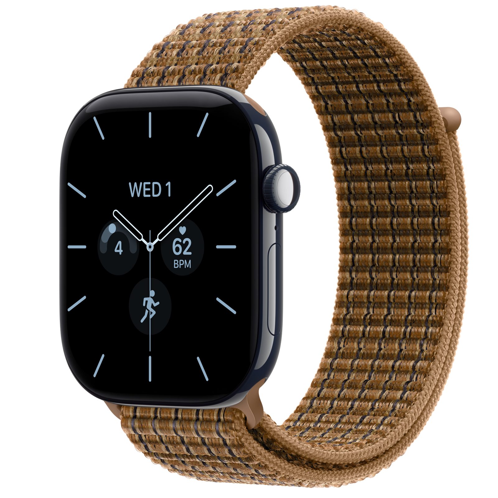 Apple Watch Series 12 (GPS + Cellular) • Keramikboett nattblå, 46 mm • Sportloop skotskrutig ljus umbra