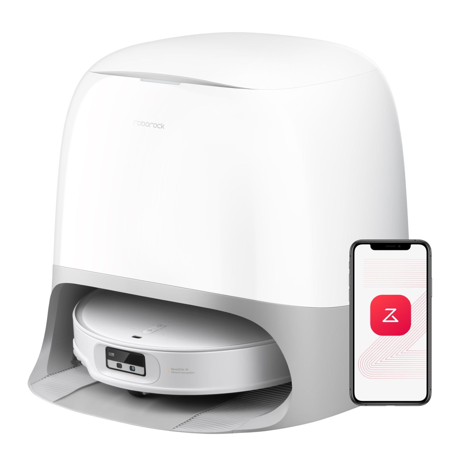 Roborock Qrevo CurvX Robotdammsugare Vit, bild 2