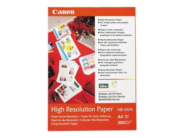 Canon HR-101 - Bestruket - A4 (210 x 297 mm) 200 ark papper - för PIXMA IP4000, iP6210, iP6310, iP8500, MG2555, MG8250, MP110, MP130, MP750, MP780, TS7450