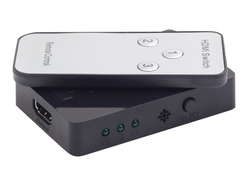 Cablexpert DSW-HDMI-34 - Video-/ljudomkopplare - 3 x HDMI - skrivbordsmodell