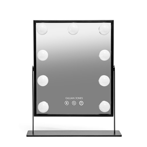 Gillian Jones Makeup Artist Mirror with 9 powerful LED bulbs Black