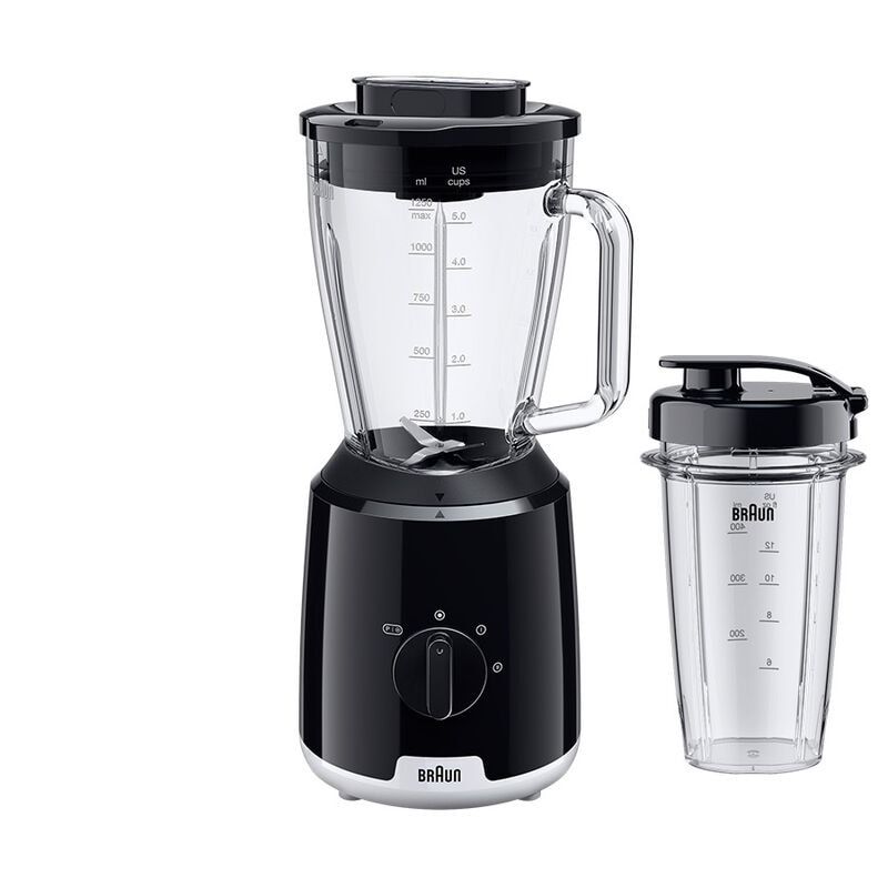 Braun JB1051, Bänkmixer, 1,25 l, Pulsfunktion, Iskrossning, 0,9 m, 600 W