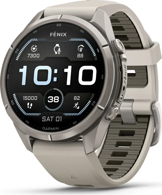 Garmin fēnix 9 Pro multisport-GPS-smartwatch, dimgrå/mörk sandsten 43 mm