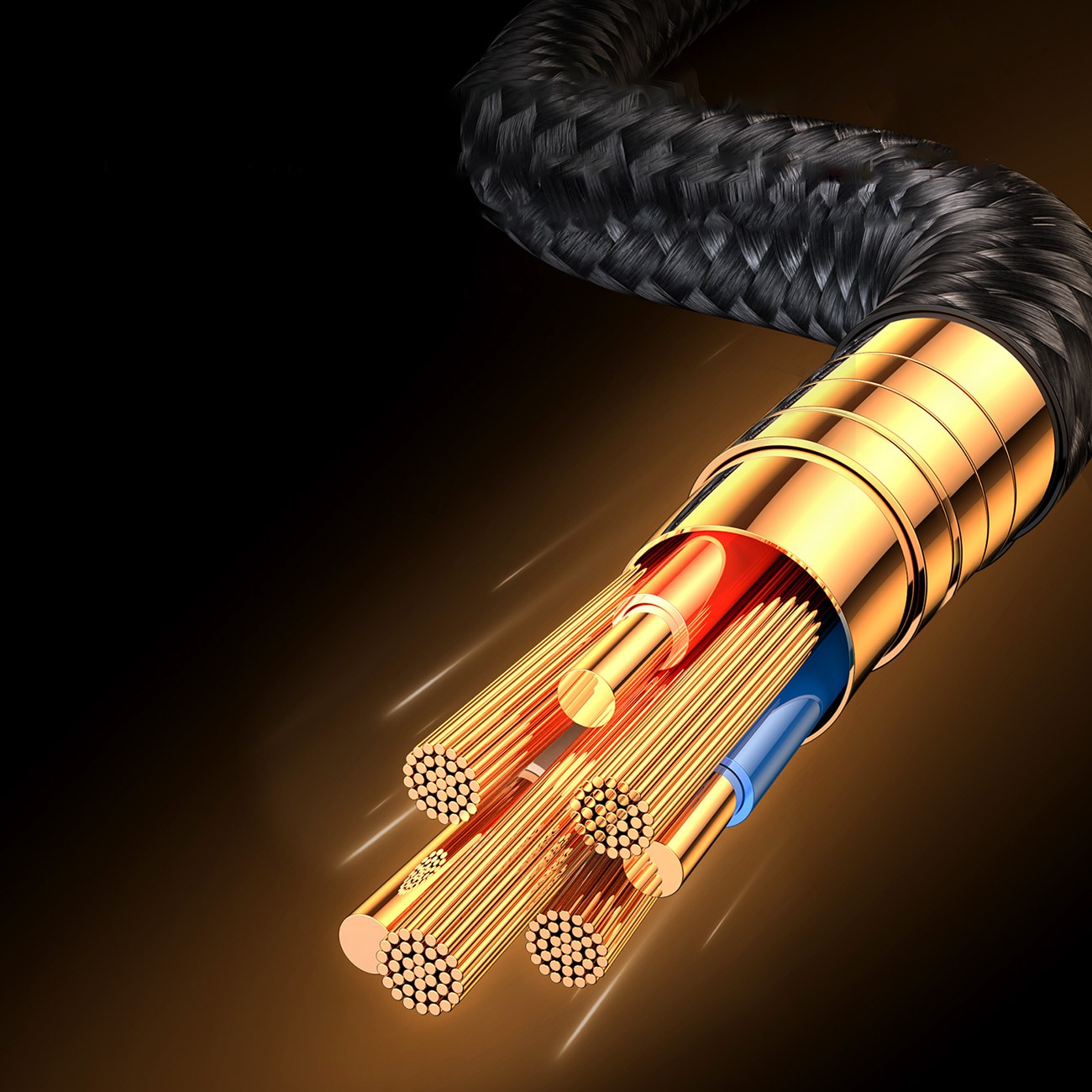 Joyroom Gaming Lightning-kabel vinklad 2.4A 1.2m – Svart, bild 5