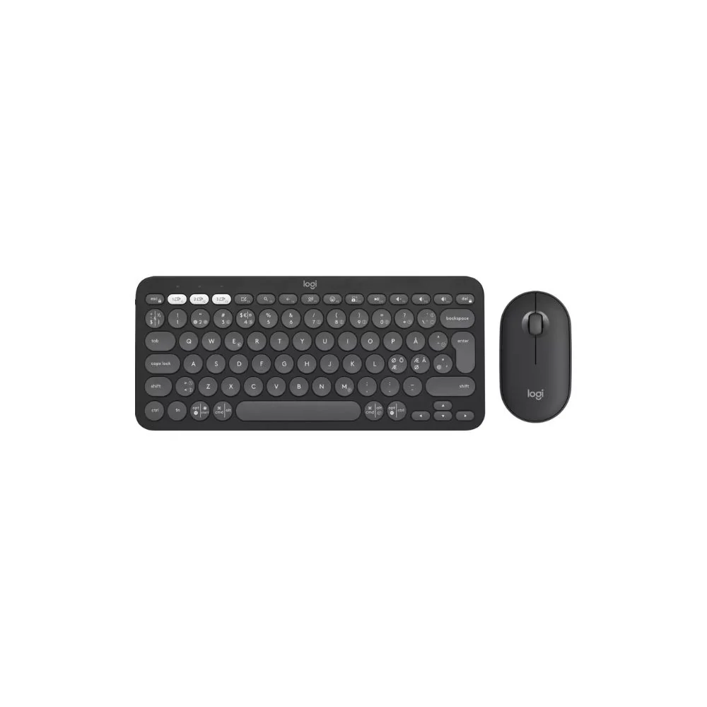 Logitech Pebble 2 K380S/M350S tangentbords- och muskombination (grafit)
