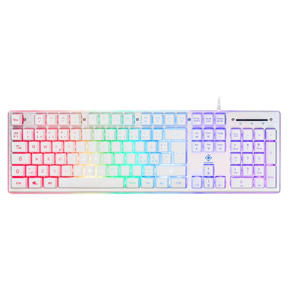 Deltaco Gaming RGB-tangentbord - vit, bild 3