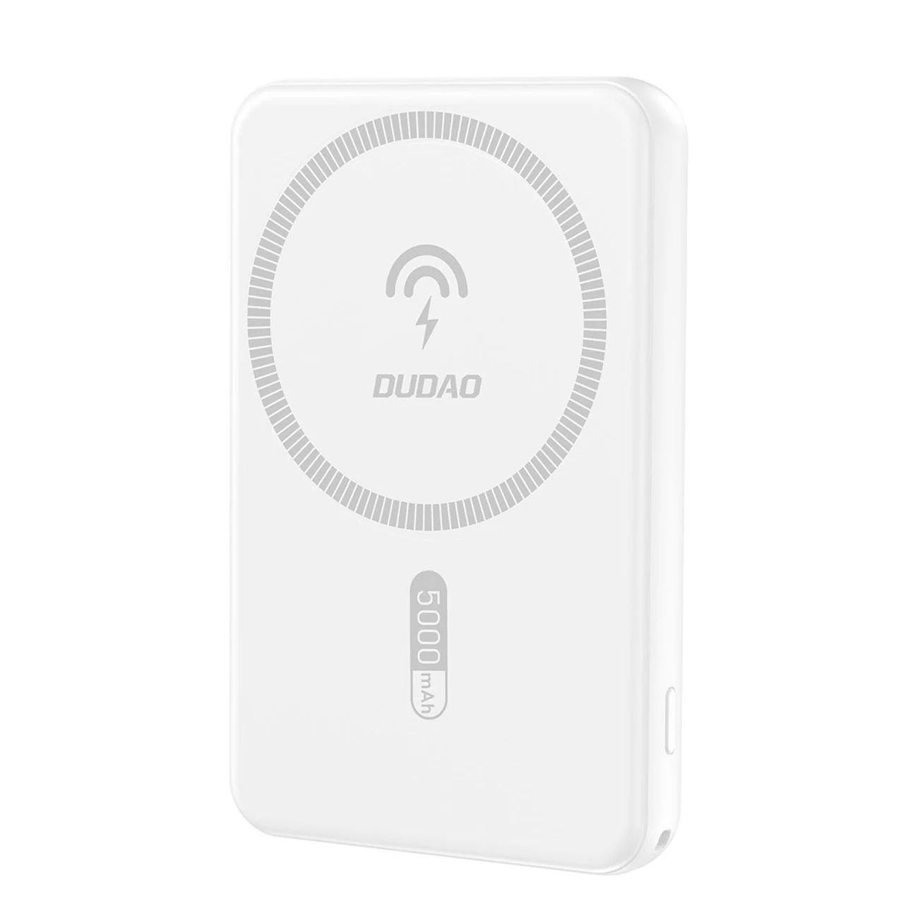 Dudao K14S magnetisk powerbank 20 W 5000 mAh 1x USB-A 1x USB-C – Vit