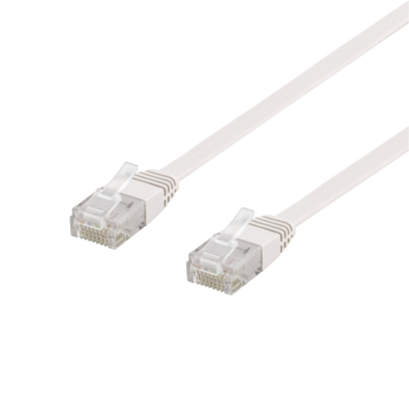 DELTACO TP-kabel Cat6 Tunn U/UTP Vit 10 m