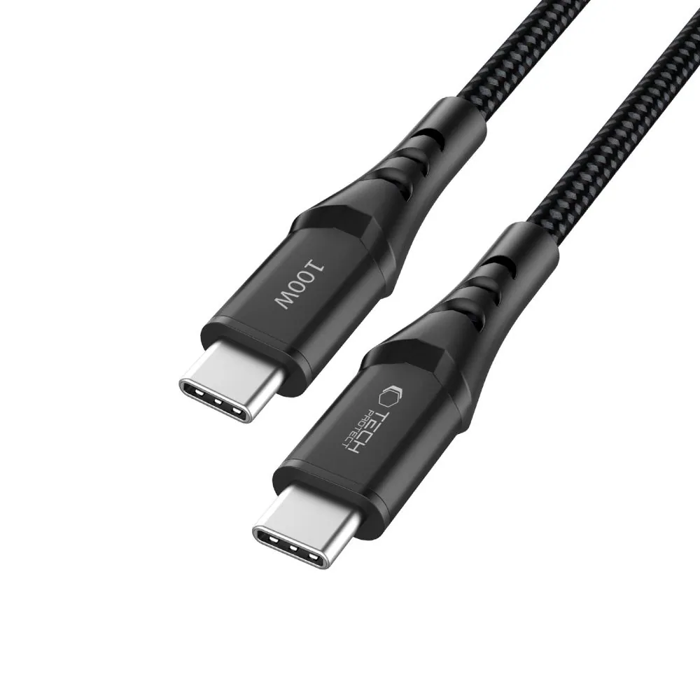 Tech-Protect Ultraboost UB11T USB-C / USB-C PD 100 W / QC3.0-kabel 200 cm – svart, bild 2