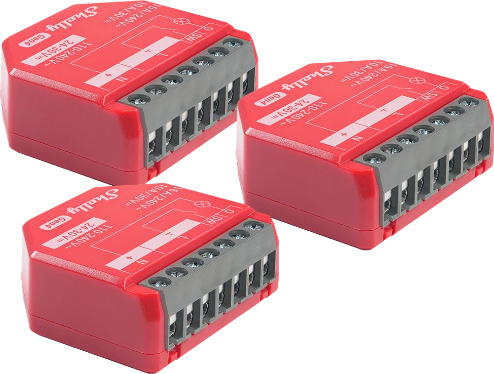 Shelly 1PM Gen 4 3-pack