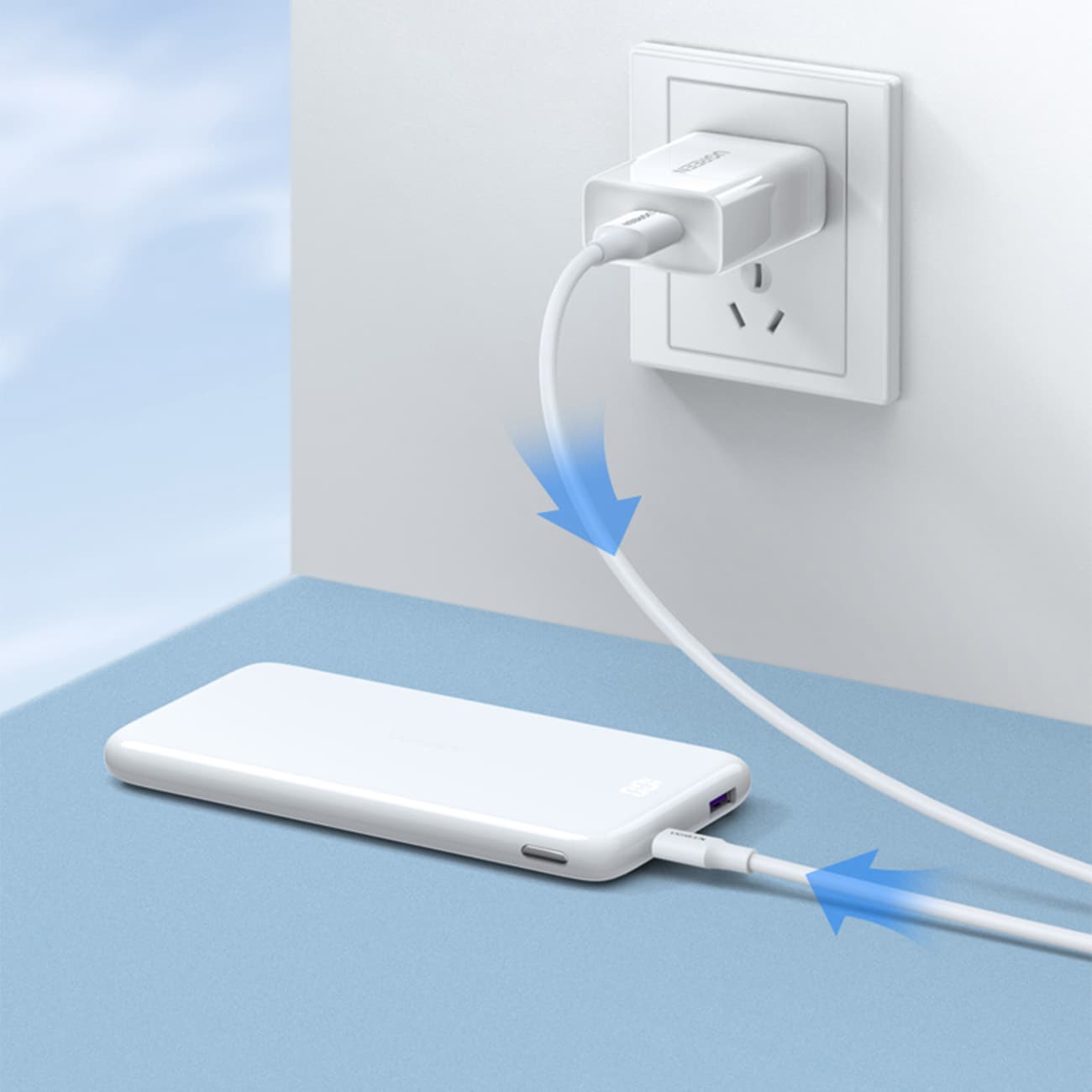 Ugreen USB-A till Micro USB kabel 2A, 2m - Vit, bild 5
