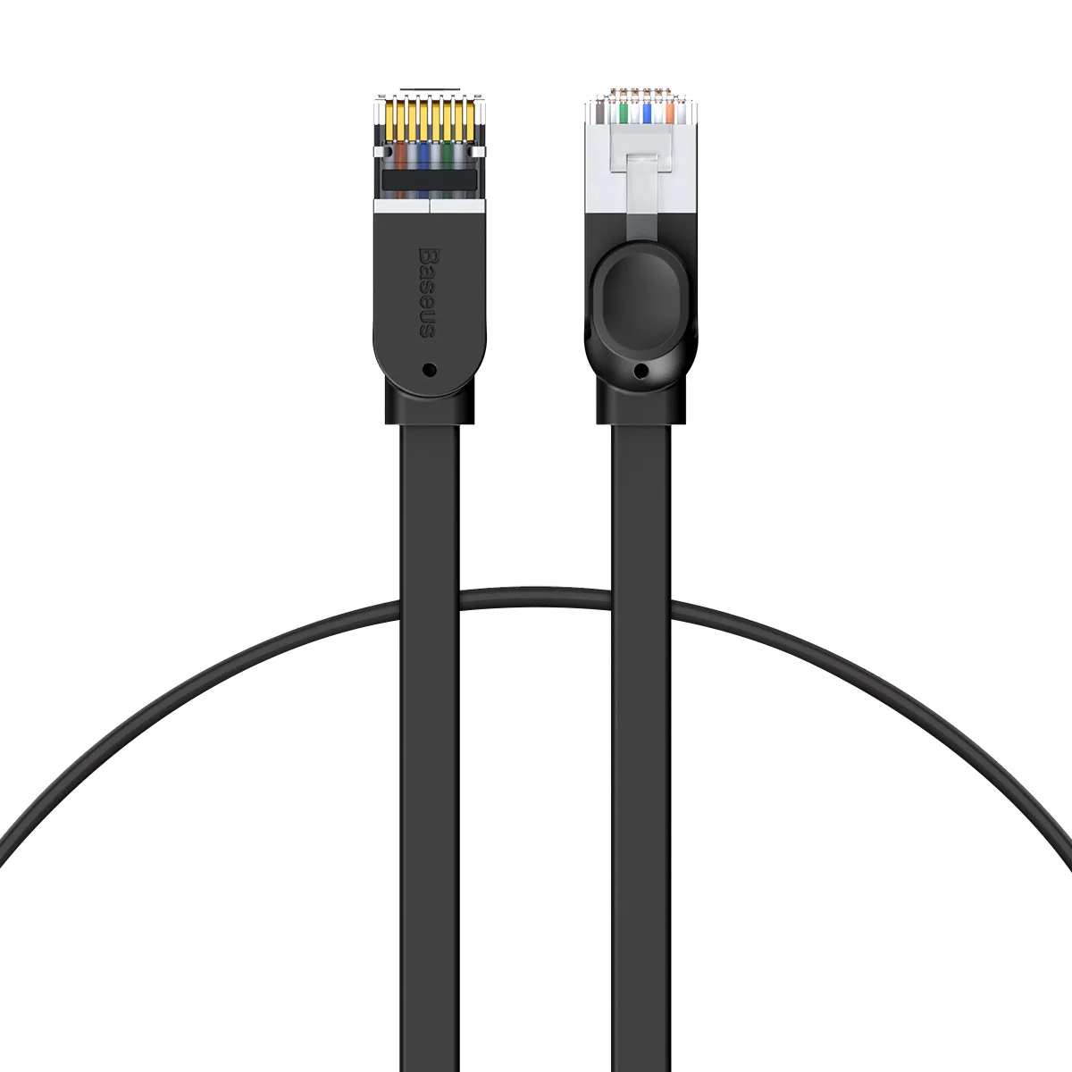 Baseus Höghastighets flat Ethernet CAT6 RJ45 nätverkskabel 1m - svart