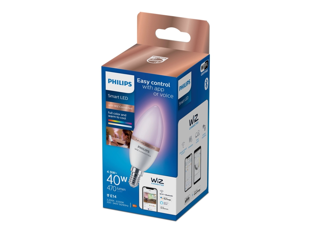Philips RGB smart lampa 4,9W C37 E14