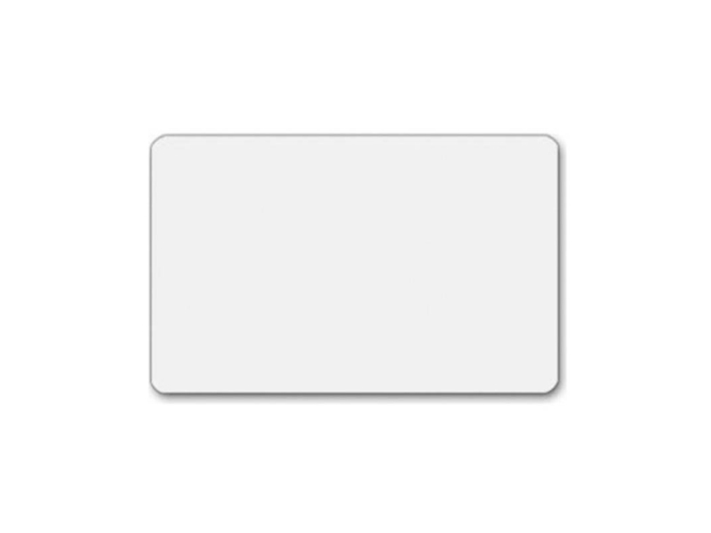 Plastkort för kortskrivare vit standard 86x54x0,76mm - (100 st)