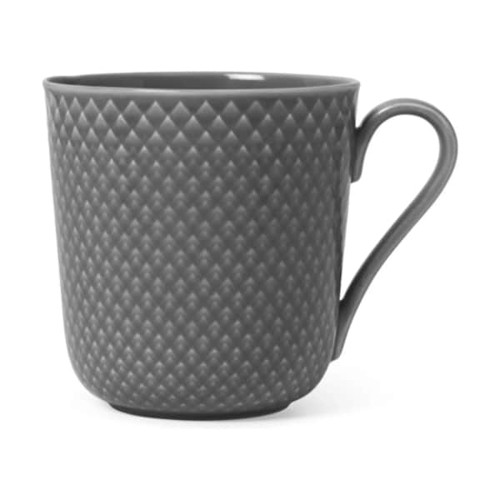 Lyngby Porcelæn - Rhombe Earth Mugg med Handtag - 39 cl - Skiffer