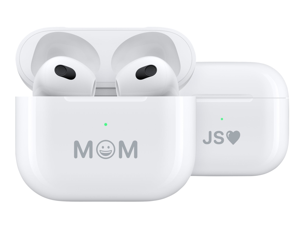 Apple AirPods with Lightning Charging Case - 3:e generationen - True wireless-hörlurar med mikrofon - öronknopp - Bluetooth - vit