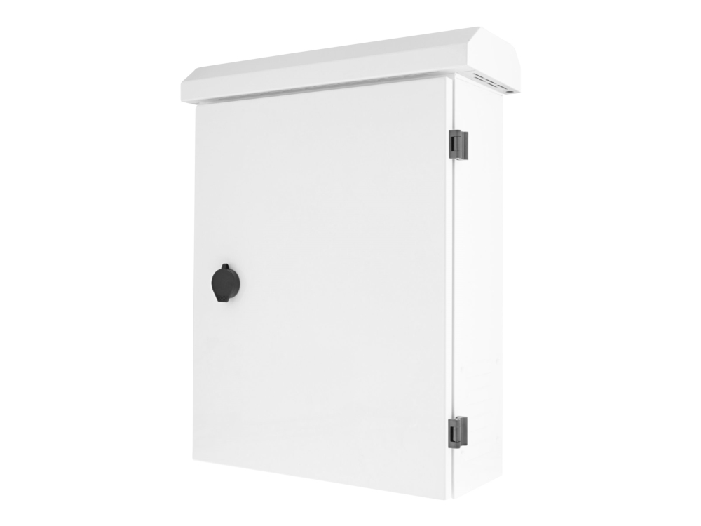 DELTACO låsbart väggskåp, 350x140x450mm, IP55, vit