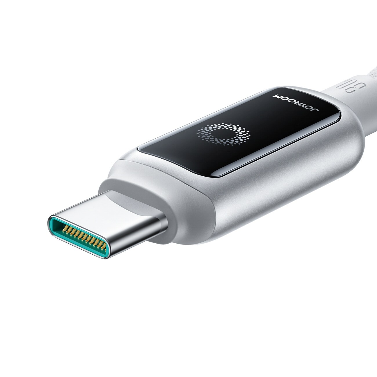 Joyroom USB-C till USB-C snabbladdningskabel 100W, 1,2m - Vit, bild 2