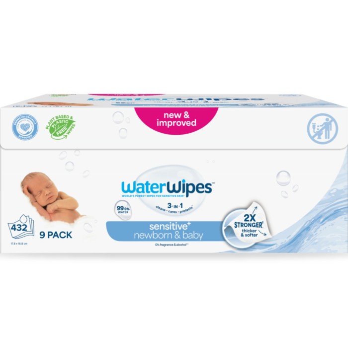 WaterWipes Baby Wipes L, 432 st