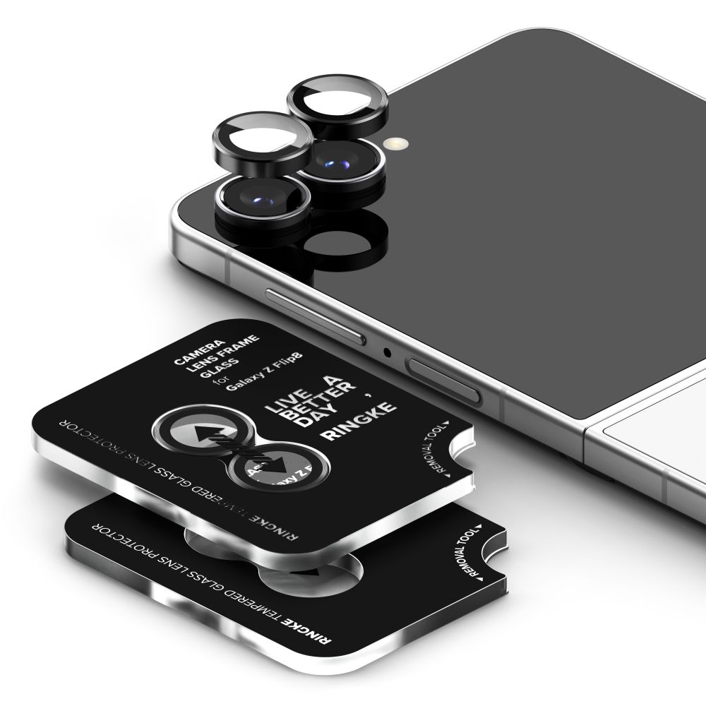 Ringke kameraskydd, 2-pack för Samsung Galaxy Z Flip 8 – Svart, bild 3