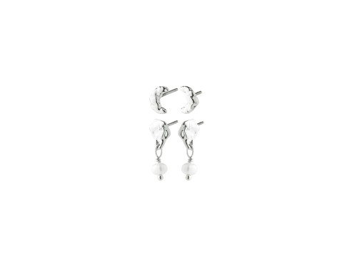 PILGRIM - ORYTH Earrings 2-in-1 Set - Silver Plated - 7 mm / 15 mm, bild 2