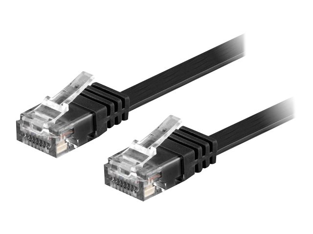 DELTACO TP-kabel Cat6 Tunn U/UTP Svart 10 m