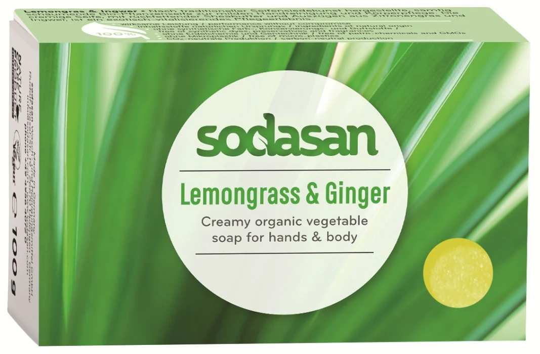 Sodasan Citrongräs & Ingefära Tvål 100 g, bild 2