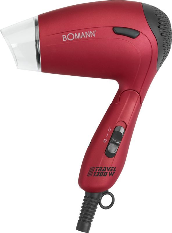 Bomann HTD 8005 CB resehårtork 1300 W 110-230 V, röd