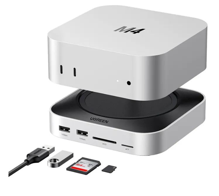 UGREEN Mac mini 11-i-1 Dockningsstation - Silver