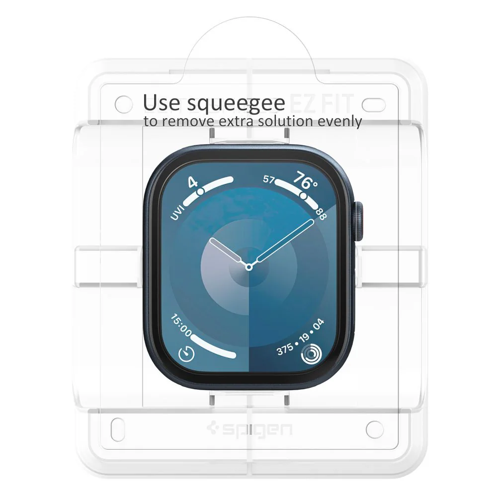 Spigen Elite Shield "EZ FIT" Hybridglas 2-PACK för Apple Watch 10 (46MM) - Klar, bild 4
