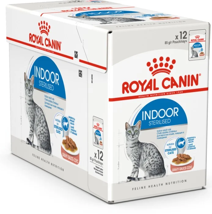 Royal Canin Indoor Sterilised Gravy Adult Våtfoder för katt 12x85 g, bild 2