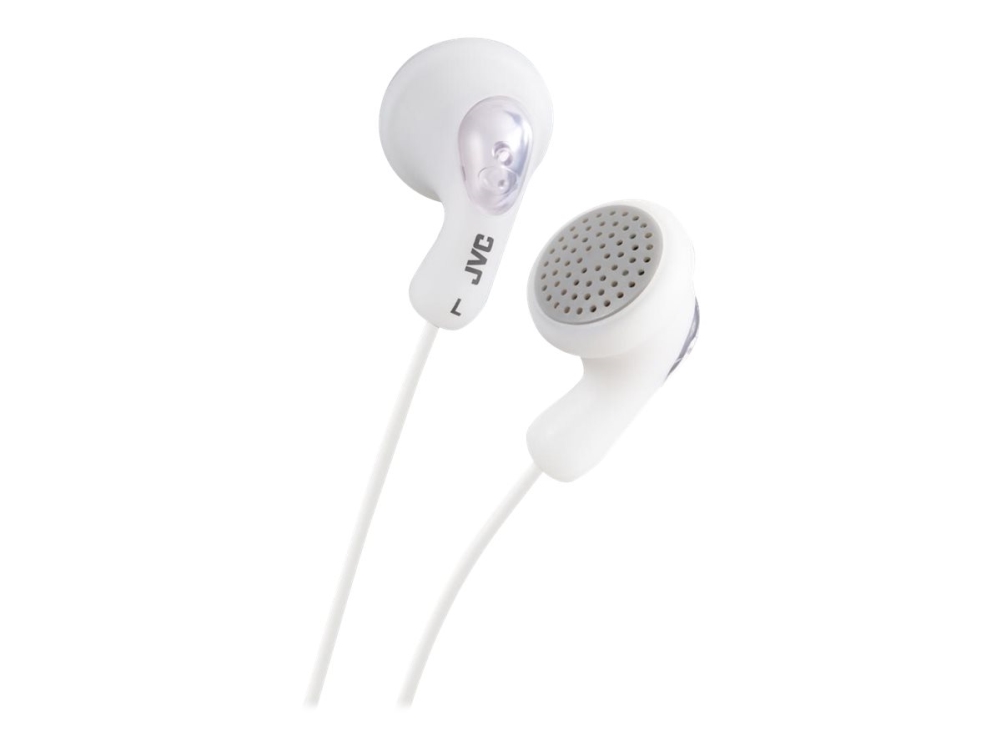 JVC HA-F14 Gumy phones - Hörlurar - öronknopp - kabelansluten - 3,5 mm kontakt - vit
