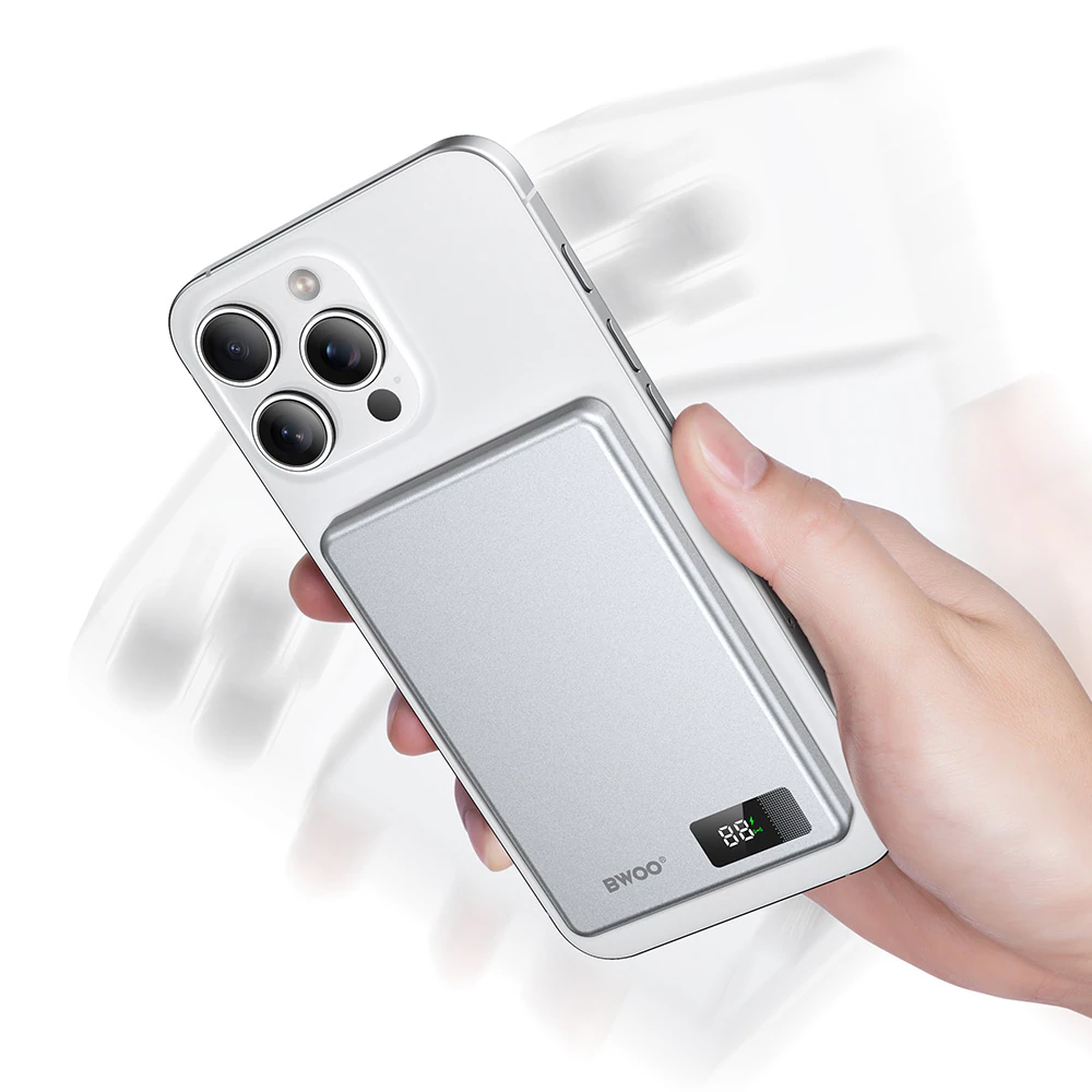 BWOO powerbank 10 000 mAh med trådlös laddning och PD 20 W, bild 3