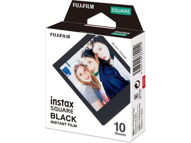 Fujifilm Instax Square fotopapper - svart ram (10 st)