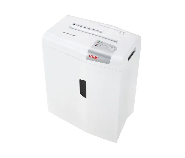 HSM X10 Dokumentförstörare Partikelsnitt 58 Db 22 cm silver, vit